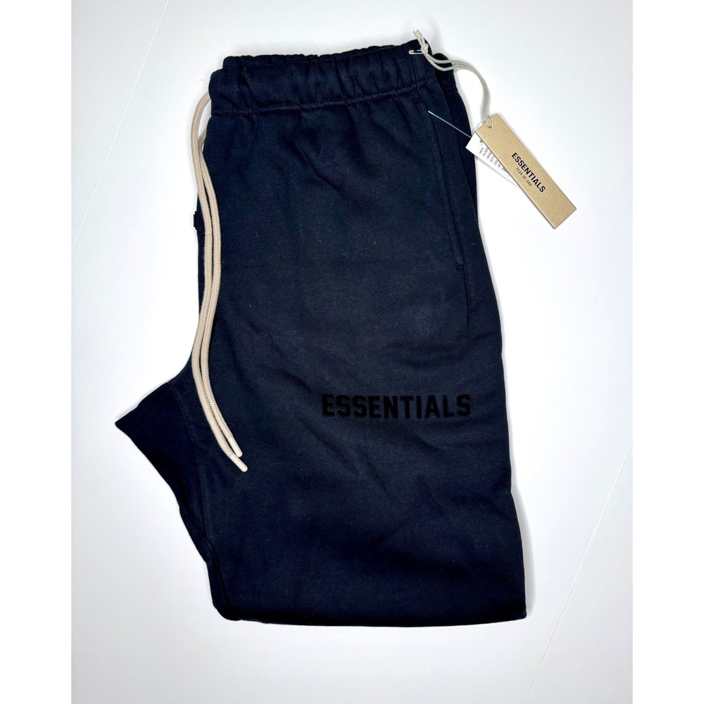 Fear of God Essentials Sweatpants Black Fleece Joggers Mens XL